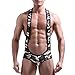 Price comparison product image MenS Wrestling Suit See Through Singlet Sissy Mesh Mankini Sheer Leotard Underwear Backless Vest Sleeveless One Piece Thong High Cut Lingerie Romper Jumpsuit Gray