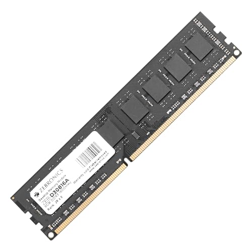 Image of Zebronics 8GB DDR3 RAM for PC, 1600MHz, Low Power Consumption, High Stability Performance (D30816A)