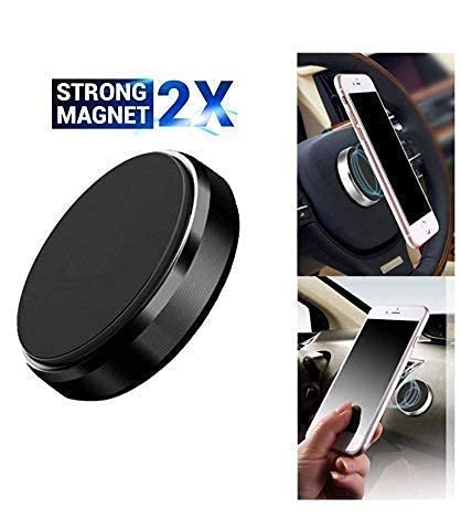 Image of Magnet Tikki Car Cradle Mobile Phone Holder Stand for Car Steering | Portable| Lightweight | Travel Stand for Universal Mobile Phones Size Upto 5.7 inch Inch (Magnet Coin Holder)