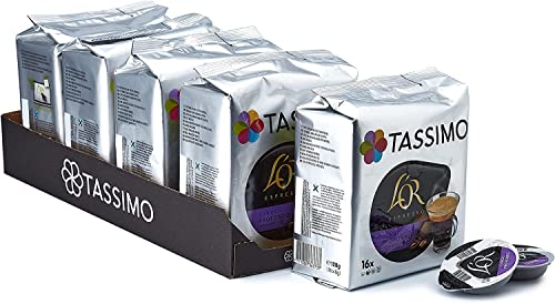 Bosch TAS1002N Tassimo Happy + TASSIMO L'Or Café Lungo Profondo - 5 paquetes de 16 cápsulas: Total 80 unidades - Imagen 4