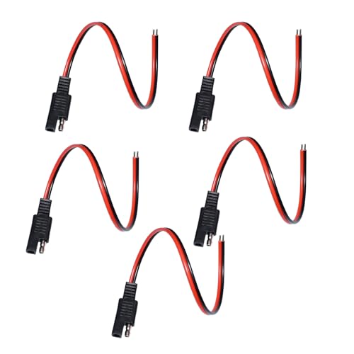 Ranuw 5 piezas práctico 12AWG cable de conexión rápida 1 pie para mejorar la conductividad eléctrica en sistemas solares, adaptador de liberación rápida