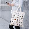 Tuilia Gilmore Girls Alphabet Canvas Tote Bag Funny Cotton Reusable Tote Shoulder Bag Present for Friends Fans Women Men Beige 8, Beige 8, M #2