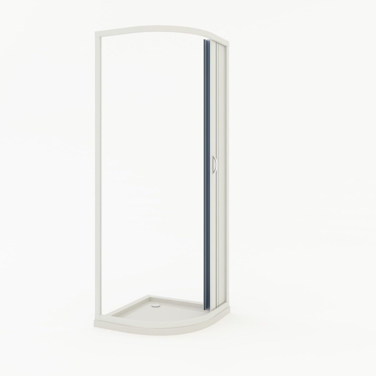 Cabina de ducha de fuelle de PVC 80 x 80 cm H 185 mod. Loto con apertura lateral