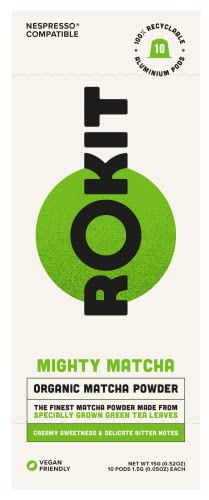 Rokit | Mighty Matcha Japanese Matcha Green Tea Pods | Compatible with Nespresso Coffee Machines...