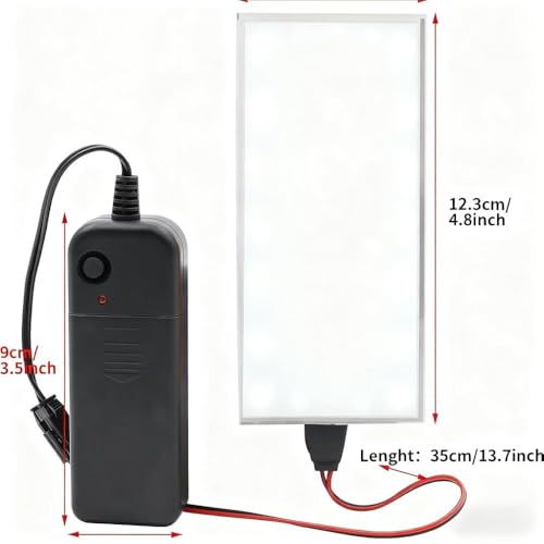 Image of Electroluminescent EL Panel Light, DIY EL Light Cuttable Paper for Decoration /Cosplay /Funny Birthday Parties /Horror Theme Parties /Pumpkinhead (1, White)