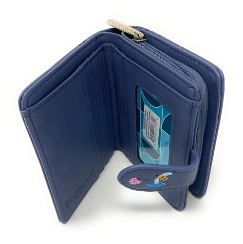 Shag Wear Cats in the Garden Small Wallet for Women and Teen Girls Vegan Faux Leather 4.5" Grey4