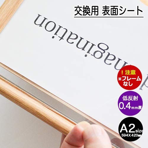 Amazon | 低反射シート 3枚セット A2 サイズ 594x420mm ポスター