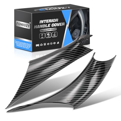 WEILEITE Interior Inner Inside Sticky Door Pull Handle Cover Fit BMW 320,328,330,335,M3 3 Series F30/F31/F34/F80 2012-2018 418,420,428,430,435,M4 4 Series F32/F33/F36/F82/F83 2013-2019(Carbon Fiber)