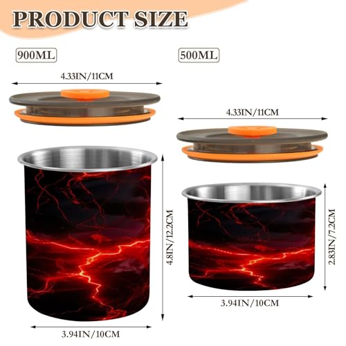 Envase Hermético de Acero Inoxidable para Café 30oz Rojo miniatura 2