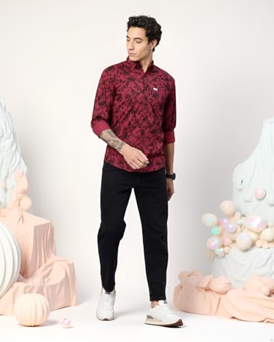 Image of Majestic Man Pure Cotton Printed Trendy & Comfortable Casual Shirt