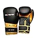 Pan Fighter | Guantoni da boxe 10 oz a strappo per kickboxing, thai, boxe, arti marziali | Ideali per allenamento e gara | Colore Nero/Oro
