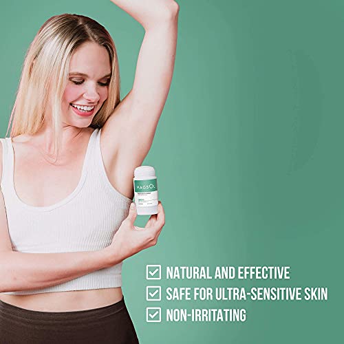 Magsol Natural Deodorant For Women & Men - Womens Deodorant With Magnesium - Perfect For Ultra Sensitive Skin, Aluminum Free Deodorant For Women, Baking Soda Free (2 Pack: Lemongrass & Rose) #TOP3