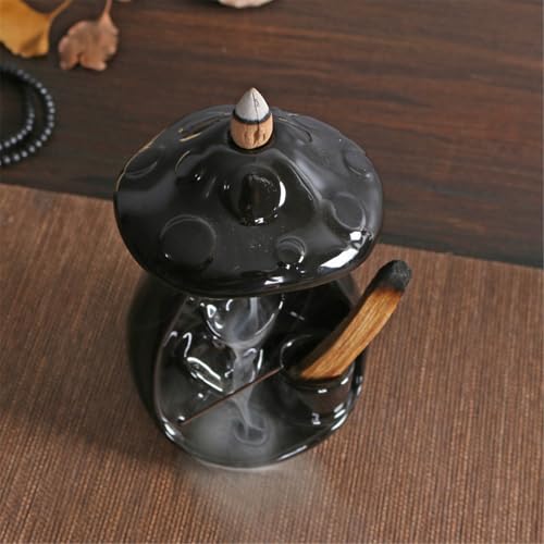 Brûleur d'encens champignon à reflux idée cadeau bien être originale - 7