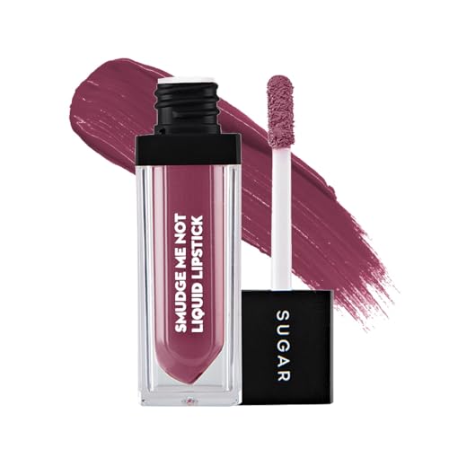 Image of SUGAR Cosmetics - Smudge Me Not - Liquid Lipstick - 18 Divine Praline (Dusty Burgundy) - 4.5 ml - Ultra Matte Liquid Lipstick, Transferproof and Waterproof, Lasts Up to 12 hours