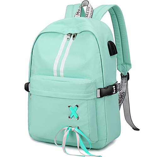 CAMTOP School Laptop Backpack USB College Backpack Casual Travel Daypack with Luggage Strap