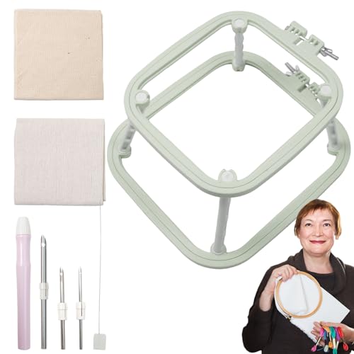 Soporte Para Aro De Bordado - Marco Para Punto De Cruz De 15 Cm, Soporte Para Aguja Perforadora, Herramienta De Costura Artesanal | Kit De Punto De Cruz Para Principiantes, Expertos en Costura, Acceso