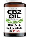 CB2 OIL FOR PAIN & STRESS - Extra Strength - Natural Pain Relief / Reduces Inflammation / Relieves Stress. Stronger and More Effective Than Hemp Oil / Hemp Gummies. Enhances Sleep and Mood. Feel Calm and Relaxed. Feel Like Your True Self Again [5mL]