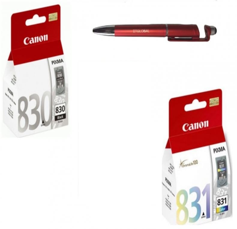 Canon Pg 830 and Cl 831 Ink Cartridge (Set of 2) with ITGLOBAL 3in1 Multi-Function Mobile Phone Stand, Stylus Pen, Anti-Metal Texture Rotating Ballpoint Pen (Very Colors) (B07KWT1V2S) Amazon Price History, Amazon Price Tracker