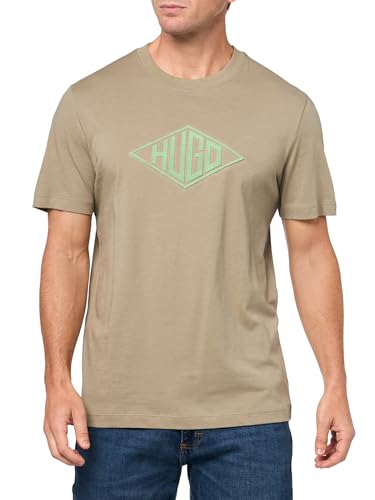 T-Shirt en Coton texturé HUGO la solution anti-froissement au look rétro