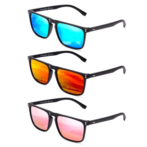 Image of VANLINKER Polarized Square Sunglasses for Men Women Dark Shades with UV Protection for Driving VL9748