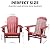 CLOUDEEP Folding Adirondack Patio Chairs, HDPE Fire Pit Chairs Weather Resistant, Outdoor Adirondack Chair with Cup Holder and Umbrella Hole, Wood Texture, Dark Red