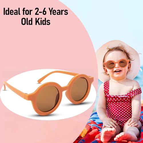 Image of Koochie-Koo Plastic Classic UV Protected Round Shaped Stylish Plastic Sunglass Mirror Sunlight Goggles Eyewear, Sunglasses Baby Boys & Girls, 2-6 Years (Set of 1)