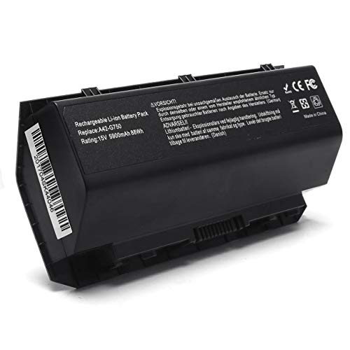 8-Cell A42-G750 Laptop Battery for ASUS G750 G750J G750JH G750JM G750JS G750JW G750JX G750JZ G750Y47 X551M JX-BL, ROG GX800VH G752 Series 0B110-00200000M, Li-ion 15V 88WH -12 Months Warranty