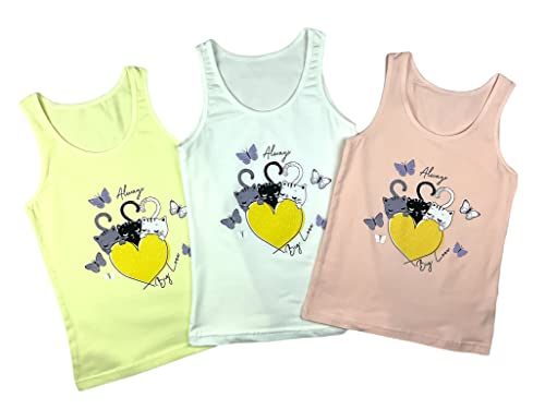 ® 5 Pack Girls Cotton Undershirts Underwear Tank Top 2-15 Years2