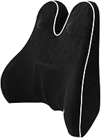 Vista 1 de Almohada de apoyo lumbar con espuma viscoelástica, cojín de espalda de malla transpirable para aliviar el dolor de espalda para computadora, silla