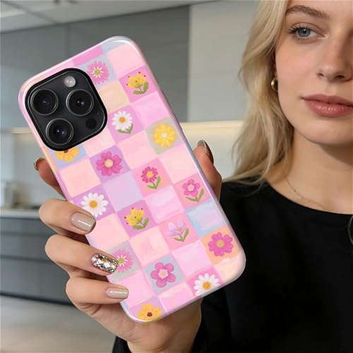 Coque iPhone 14 Pro antichoc jolie coque hybride protection militaire patchwork - 6
