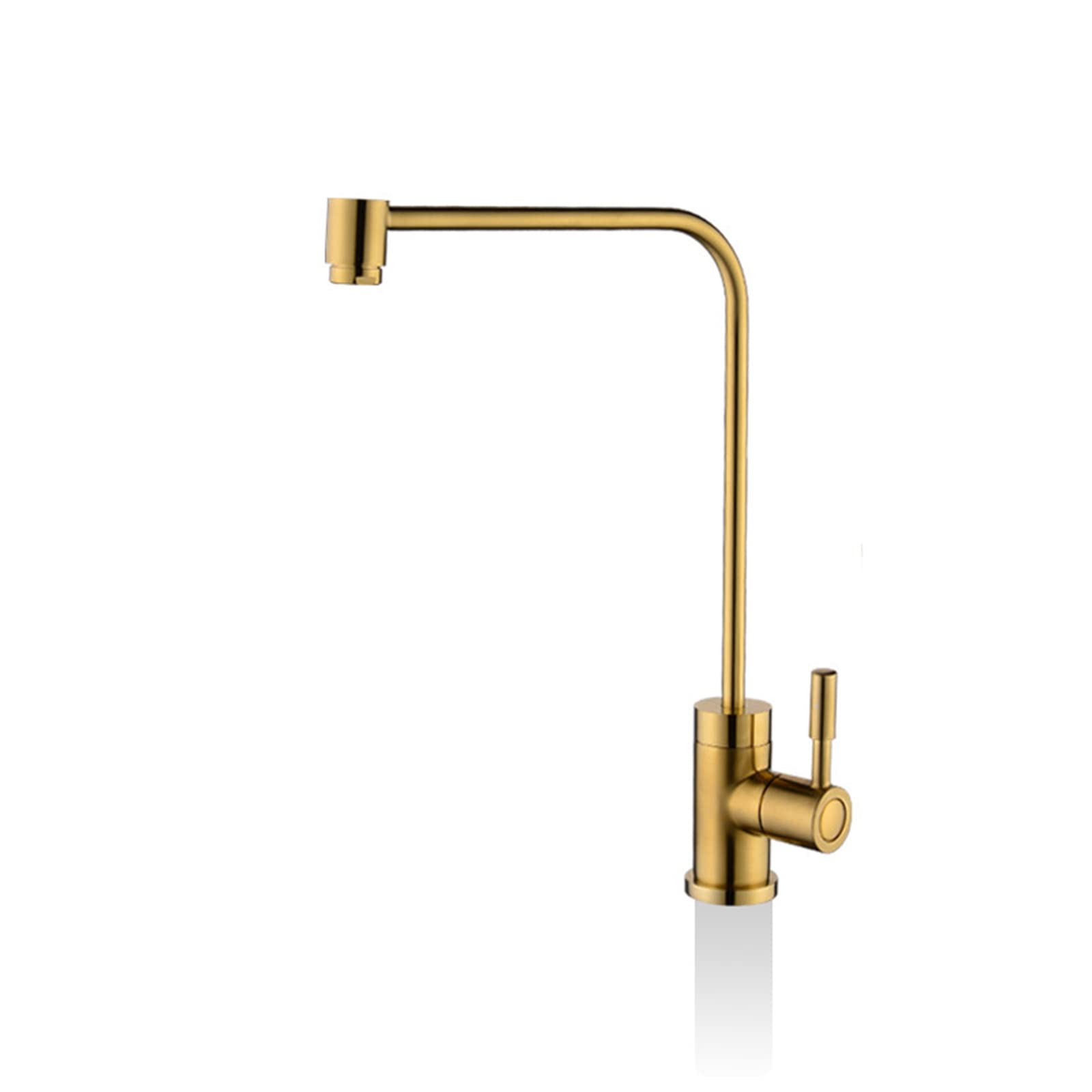 Robinet de filtre à eau haut de gamme, mitigeur blanc et or rotatif pour cuisine moderne