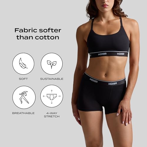 Image of Woxer Womens Boxers - Star 3 inch Boy Shorts Underwear for Women - Boxer Briefs