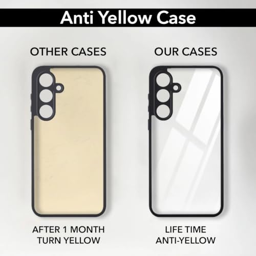 Image of VONZEE Clear Back Case Cover for Samsung Galaxy A17 5G | Shockproof Design | Hard Back Cover Case for Samsung Galaxy A17 5G (PC & TPU, Black)