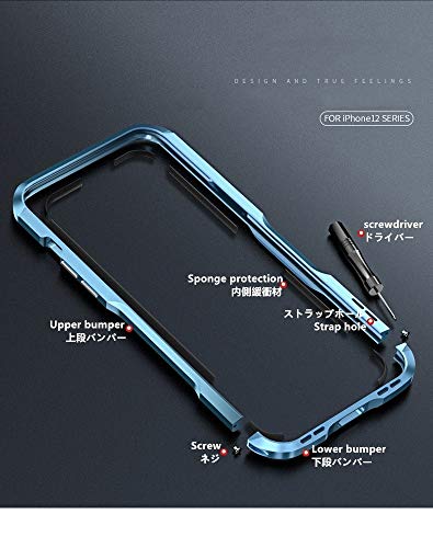 Iphone 14 Pro Max Aluminum Bumpers Bumper Case Metal Frame Bumper Cover Shock Absorbent Slim Cool Design (Black) #TOP1