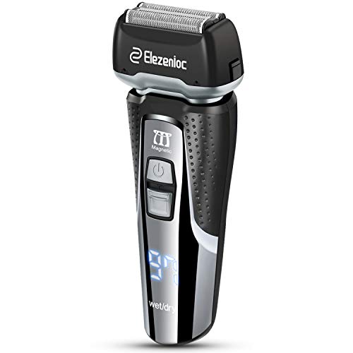 Electric Razor for Men Wet & Dry Cordless Foil Shaver Rechargeable with Precision Beard Trimmer 3D Flexible Waterproof Head