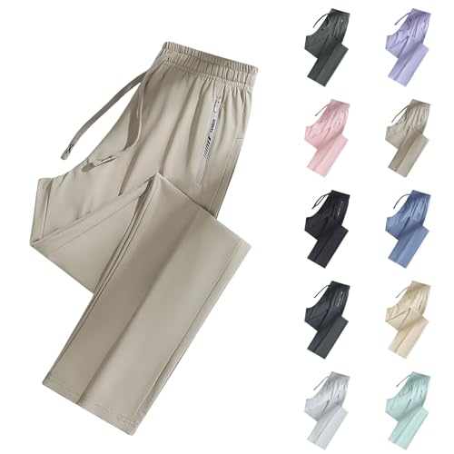 No Wrinkle Travel Clothes Women,Beeswan Pants for Women Quick Dry Comfy Fit Stretch Active Pant Casual Summer Athletic Breathable Cargo Sweatpants(Beige,Xx-Large)