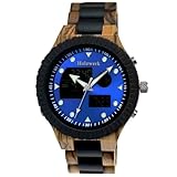 Holzwerk Germany Handgefertigte Designer Digital Analog Herren-Uhr Öko...