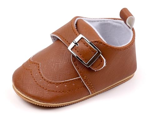 Infant Boys and Girls Oxford Shoes PU Leather Loafers Dress Shoes are Suitable for Crawling, Wedding Dress, Birthday Parties and Any Occasion