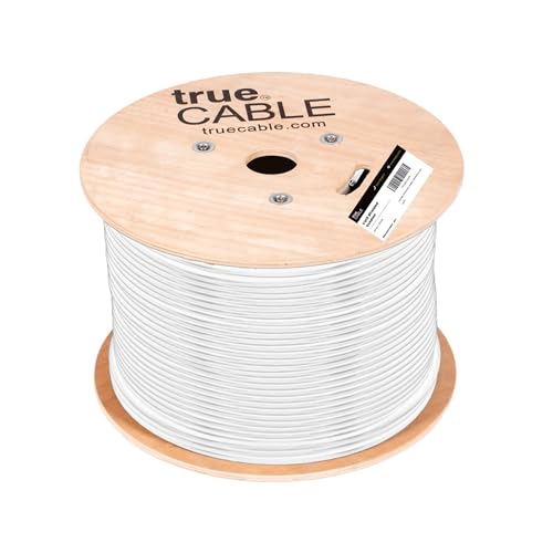 TRUE CABLE Cat6 Outdoor Bulk Ethernet Cable, Shielded F/UTP, 1000ft, White, UV Resistant, OSP Jacket, 23AWG Solid Bare Copper, 550MHz, PoE++ (4PPoE) by TRUE CABLE - Image 3