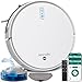 SereneLife Saugroboter mit Wischfunktion, 2 in 1 Staubsauger Roboter, 3000pa Saugkraft, WLAN, Schlank & Geräuscharm mit Absturzsensoren, Selbstaufladend für Tierhaare, Weiche/Harte Böden, 140Mins Max