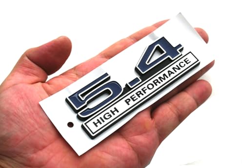 Image of 2pcs 5.4L Liter High Performance Badge V6 Engine Emblems Badge 3D Decals Stickers Cars Trucks (Chrome Blue)