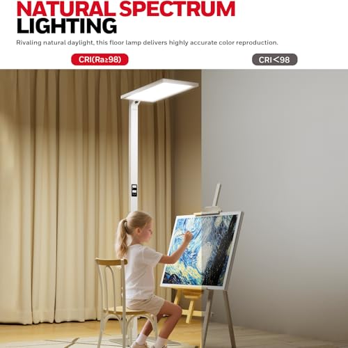 Image of Honeywell 06E Ultra Sunturalux Dual-Light LED Floor Lamp Modern 16500LM