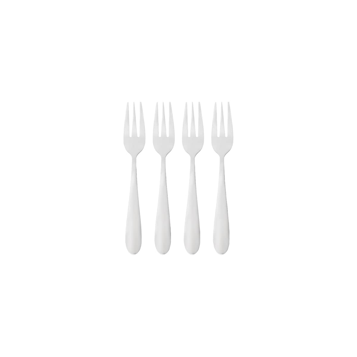 Wiltshire Rhodes - Juego de tenedores para tartas (4 unidades), color plateado