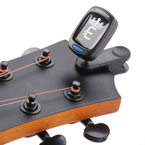 HEIBTENY Accordeur de guitare à clipser pour guitare acoustique, basse, ukulélé avec batterie T-19 – Noir - Les Beatles, Paul McCartney, John Lennon, RIngo Starr, George Harrison HEIBTENY Accordeur de guitare à clipser pour guitare acoustique, basse, ukulélé avec batterie T-19 - Noir – Image 3