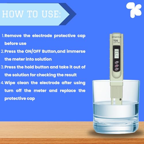 Image of AMPEREUS Digital TDS & pH Meter | Water Quality Tester for Home, RO, Aquarium & More | Accurate Water Purity, pH Level & TDS Checker for Reliable Testing