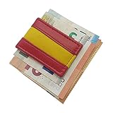 clip skam espana Color Rojo y Gualda Tiendas LGP- Pinza Clip para Billetes Piel Bandera de España