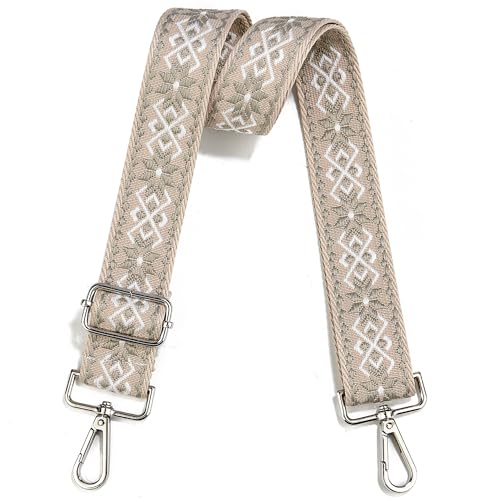 Image of Crossbody Straps for Purses Silver Hardware Purse Strap Wide Shoulder Strap Adjustable Replacement