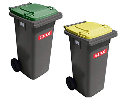 Sulo lot de 2 conteneurs gris mgb 120 l