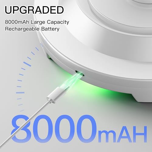 Homelist New Upgraded Motion Sensor Ceiling Light, 8 Inch 500LM LED Ceiling Light with Remote, 8000mAh Battery Powered Rechargeable Dimmable Sensor Lights for Bathroom Garage Shed Loft Hallway Stair - Image 3