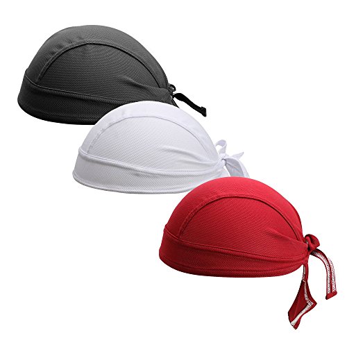 TESOON Sweat Wicking Skull Cap 3 Pack
